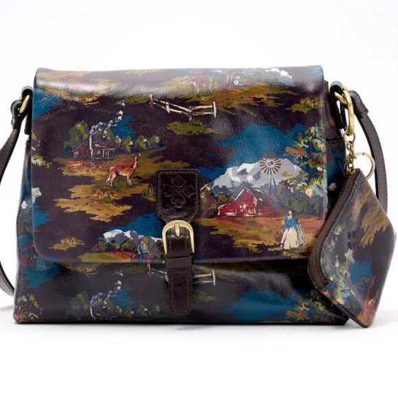 Borsa A Tracolla Patricia Nash Mili In Pelle &ndash; Multicolor Prarie Skies Choc &ndash; Donna